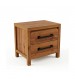 Toffee Timber Look Bedside Table with Drawers